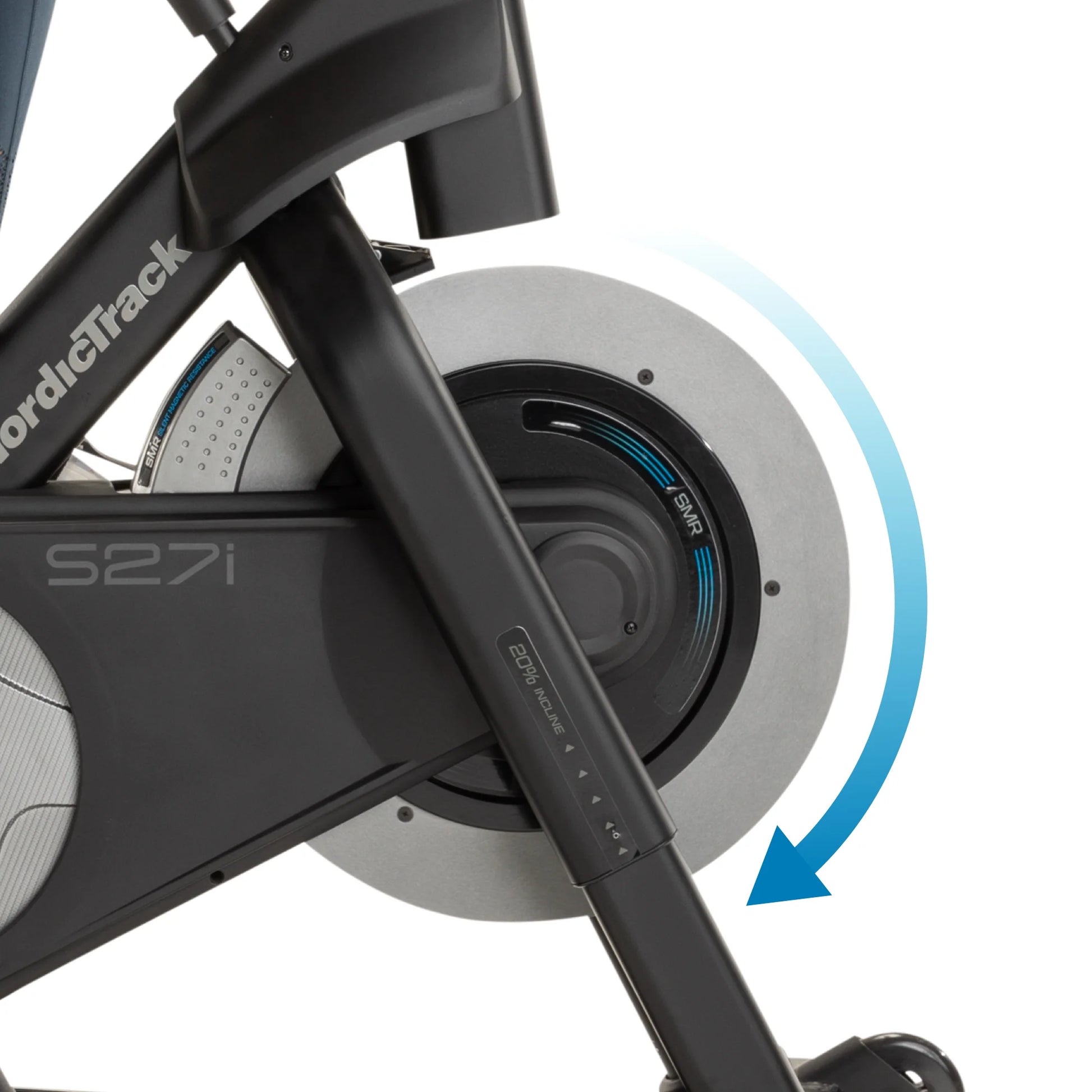 Commercial Series S27I; Ifit-Enabled Indoor Exercise Bike with 27 Inch Pivoting Touchscreen and Incline/Decline Functionality