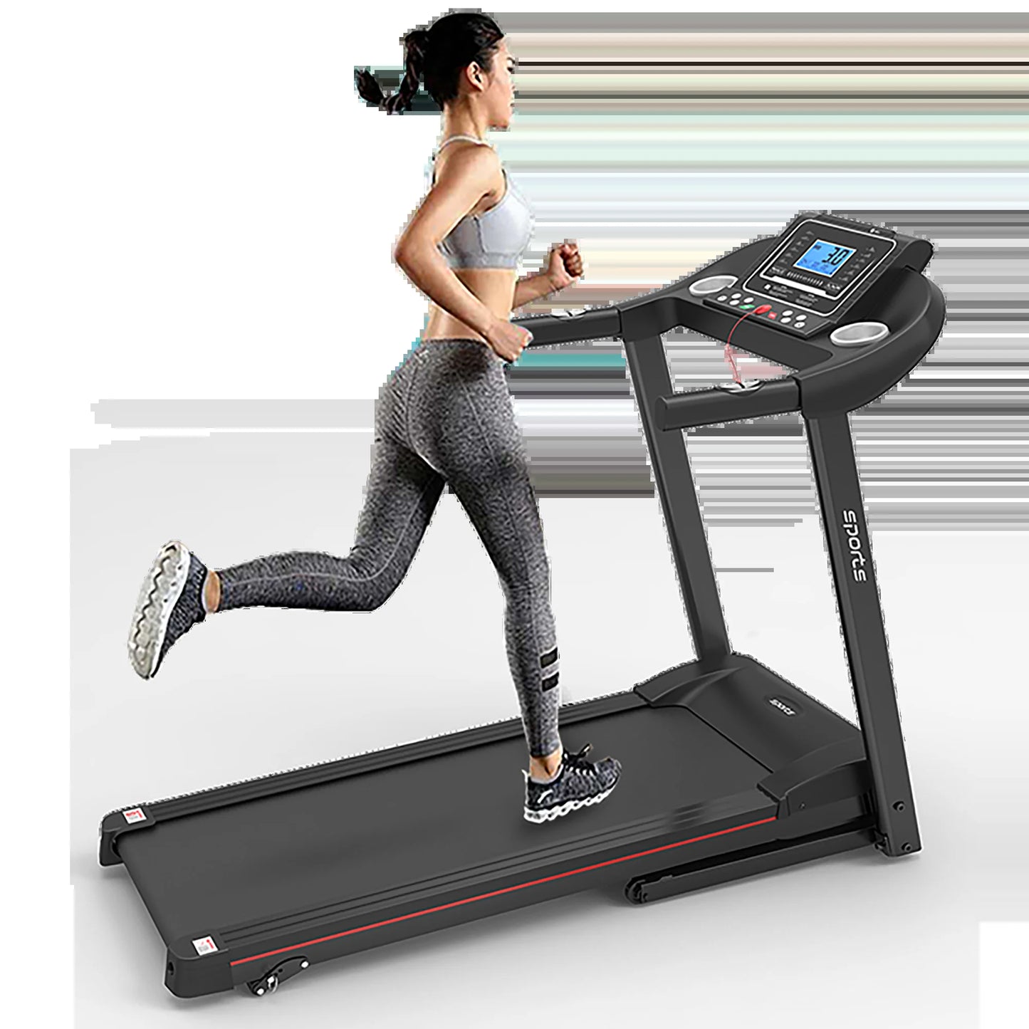 Home Foldable Treadmill with Incline, Folding Treadmill for Home Workout, Electric Walking Treadmill Machine 5" LCD Screen 250 LB Capacity MP3