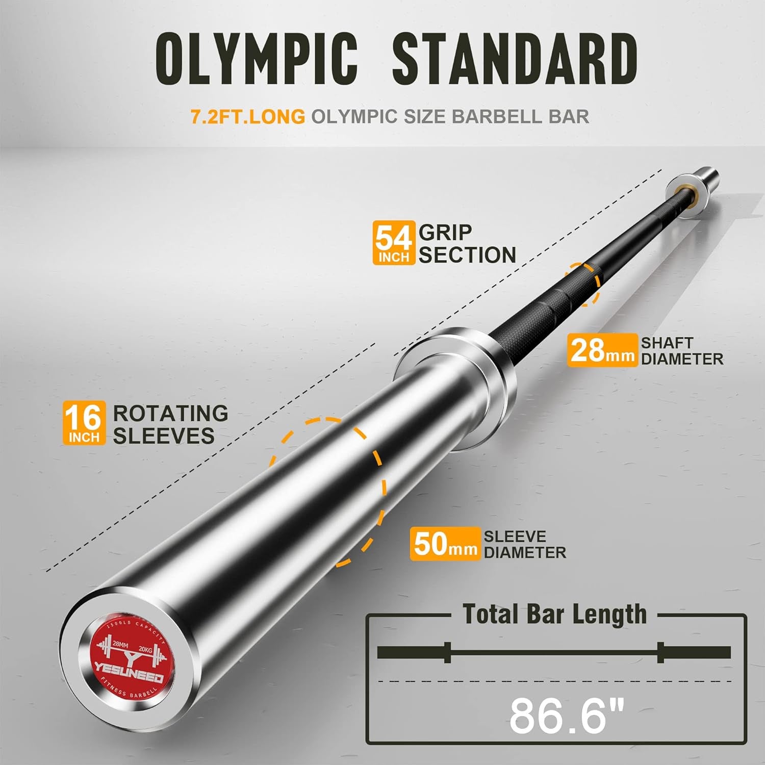 Curl Bar Olympic Barbell EZ Bar 330LB/700LB/1000LB/1500LB for Biceps Curl, Squat, Weightlifting