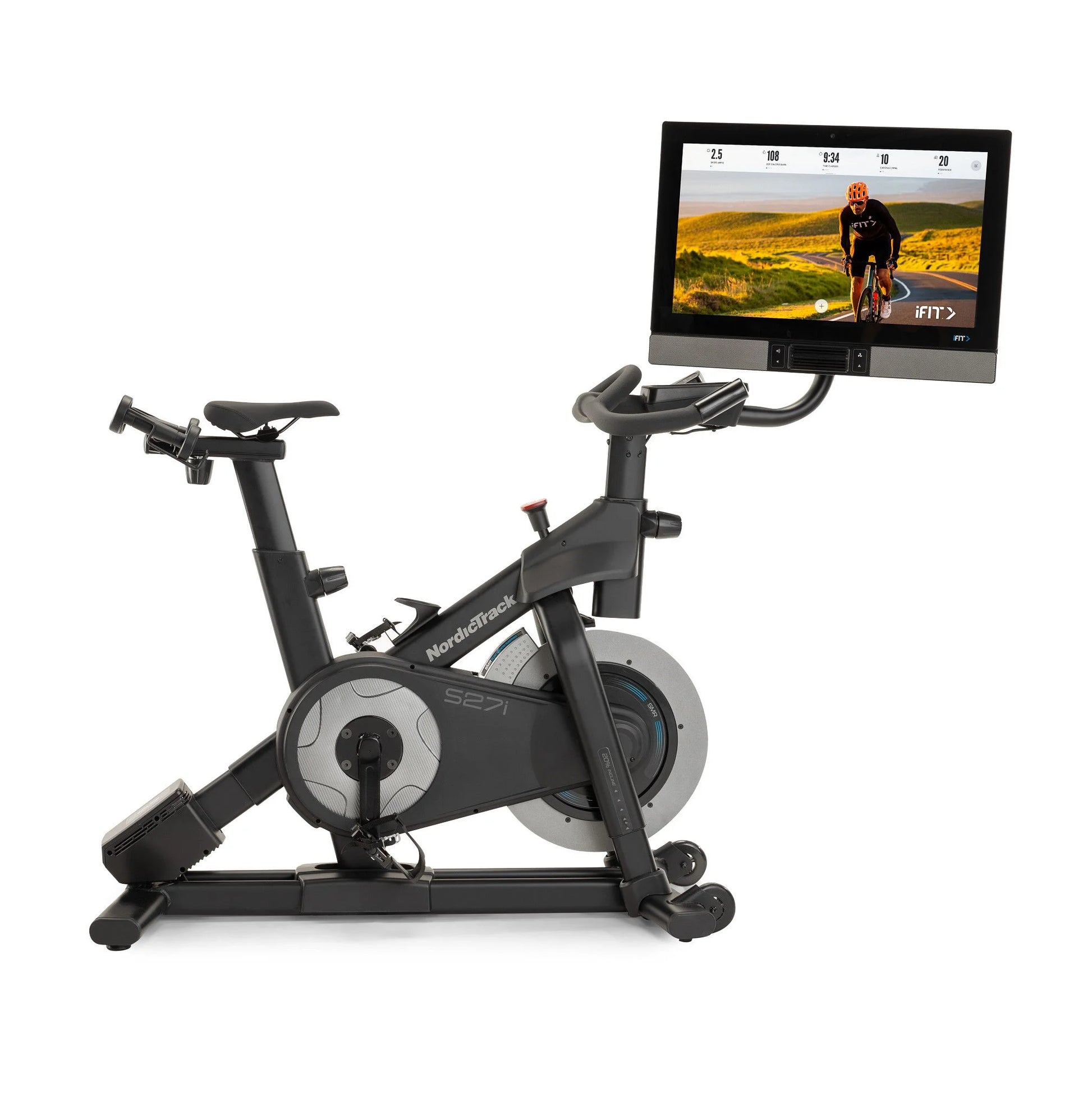 Commercial Series S27I; Ifit-Enabled Indoor Exercise Bike with 27 Inch Pivoting Touchscreen and Incline/Decline Functionality