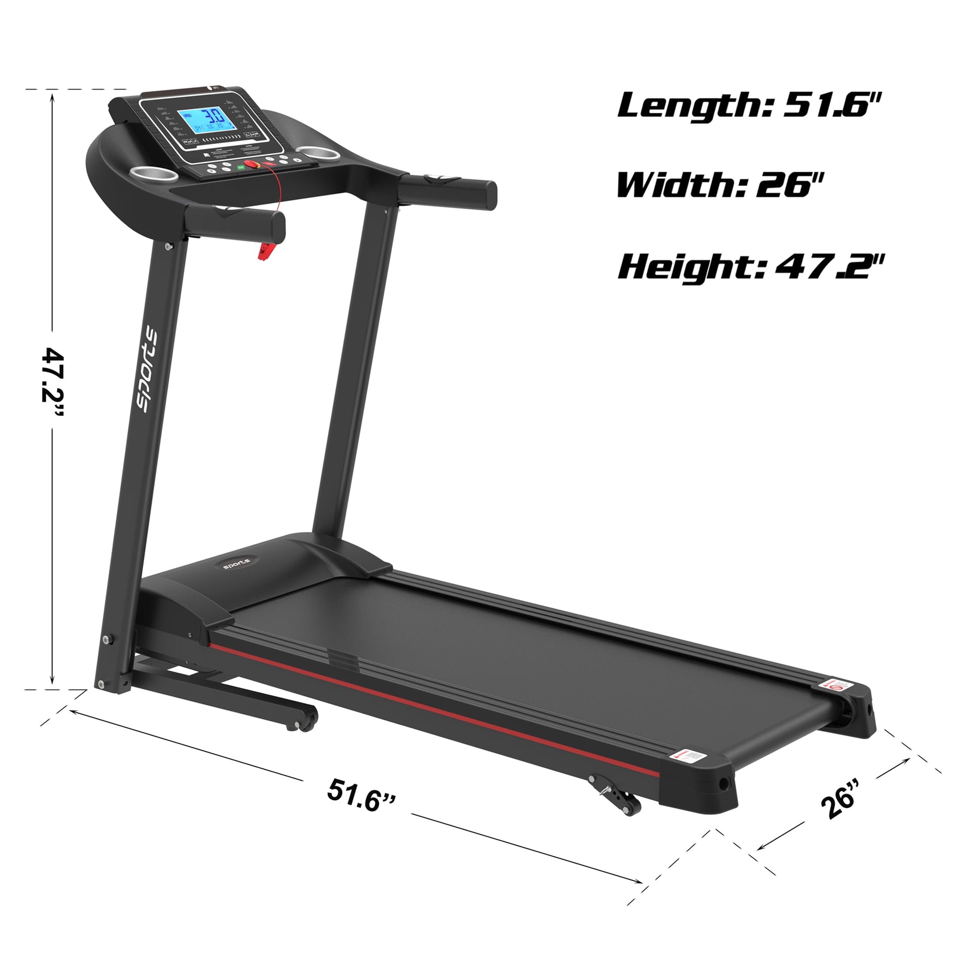 Home Foldable Treadmill with Incline, Folding Treadmill for Home Workout, Electric Walking Treadmill Machine 5" LCD Screen 250 LB Capacity MP3