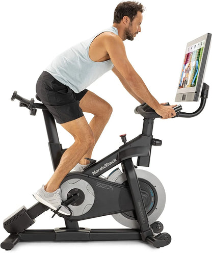 Commercial Series S27I; Ifit-Enabled Indoor Exercise Bike with 27 Inch Pivoting Touchscreen and Incline/Decline Functionality
