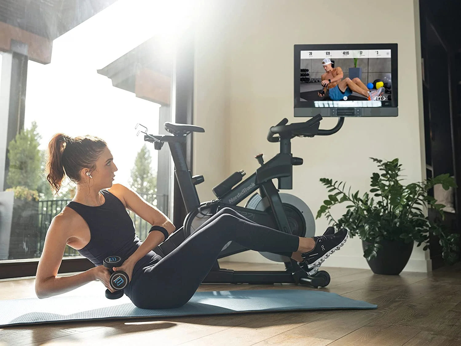 Commercial Series S27I; Ifit-Enabled Indoor Exercise Bike with 27 Inch Pivoting Touchscreen and Incline/Decline Functionality