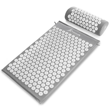 Acupressure Mat and Pillow Set for Back/Neck Pain Relief and Muscle Relaxation