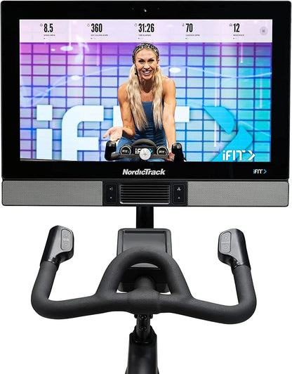 Commercial Series S27I; Ifit-Enabled Indoor Exercise Bike with 27 Inch Pivoting Touchscreen and Incline/Decline Functionality