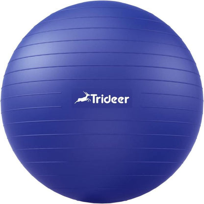 Trideer Yoga Ball Exercise Ball for Working Out, 5 Sizes Gym Ball, Birthing Ball for Pregnancy, Swiss Ball for Physical Therapy, Balance, Stability, Fitness, Office Ball Chair, Quick Pump Included